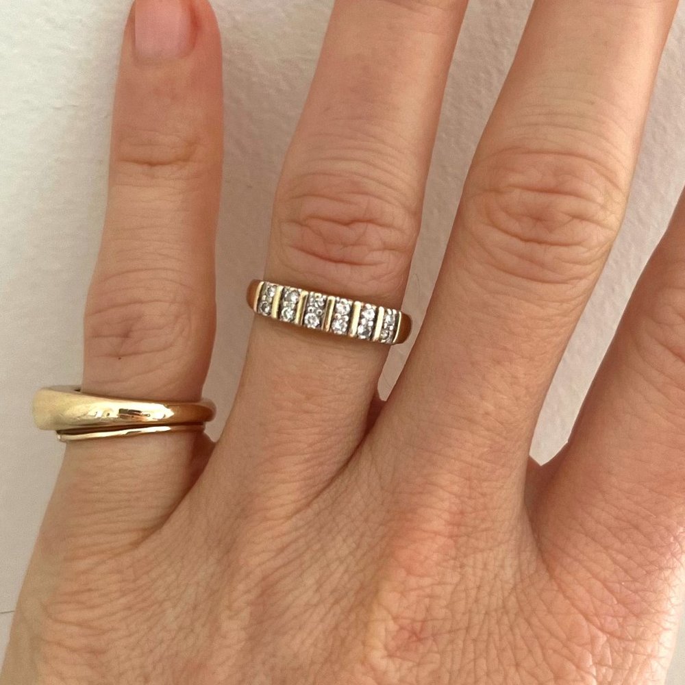 COPY - 14K Gold and Diamond Vintage Ring Band